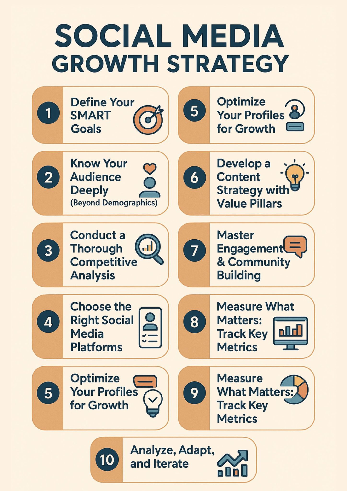Social Media Growth Strategy: 10 Steps for 2025 - Infineural