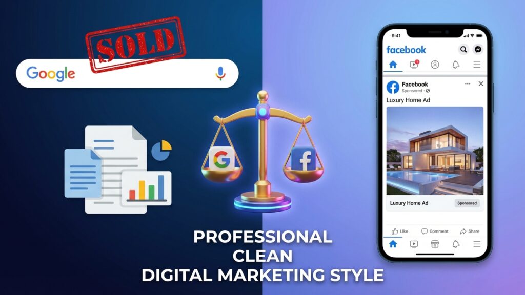 Facebook Ads vs Google Ads for Real Estate: 2026 ROI & CPL Comparison