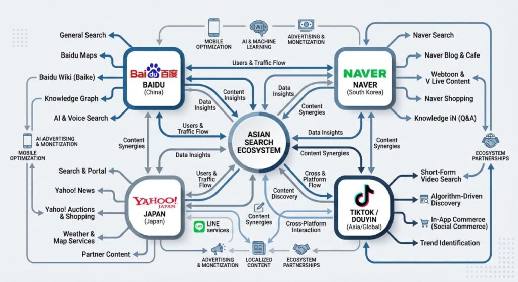 most popular search engines in Asia for international seo