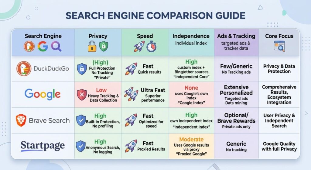 best private search engines that don't track your data