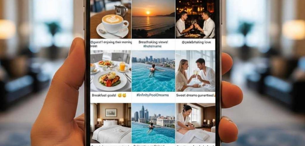 An example of a hotels Instagram feed featuring a grid of high-quality user-generated content